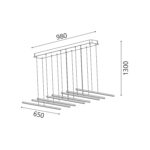 ΚΡΕΜΑΣΤΟ ΦΩΤΙΣΤΙΚΟ LED ACA KY011AC14XΒΚ CORE ΑΜΜΩΔΕΣ ΜΑΥΡΟ ΑΛΟΥΜΙΝΙΟ + ΣΙΛΙΚΟΝΗ 80W 2800K-3200K-4000K 3200LM IP20 650MMX8PCS - Image 4