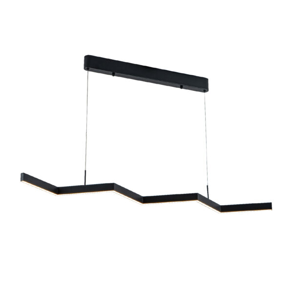 ΚΡΕΜΑΣΤΟ ΦΩΤΙΣΤΙΚΟ LED ACA KY011AD25BK ZIGZAG ΑΜΜΩΔΕΣ ΜΑΥΡΟ ΑΛΟΥΜΙΝΙΟ + ΣΙΛΙΚΟΝΗ 30W 2800K-3200K-4000K 1200LM IP20 1200MM