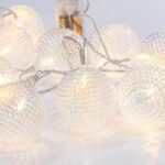 ΣΕΙΡΑ, 10 LED 5mm, ΔΙΑΦΑΝΕΣ ΙΡΙΔΙΖΟΥΣΕΣ ΑΝΑΓΛΥΦΕΣ ΜΠΑΛΕΣ, ΜΠΑΤΑΡΙΑΣ 2xAA, ΔΙΑΦΑΝΟ PVC ΚΑΛΩΔΙΟ, ΘΕΡΜΟ ΛΕΥΚΟ LED ΑΝΑ 15cm, ΠΡΟΕΚΤΑΣΗ ΠΑΡΟΧΗΣ 30cm, IP20