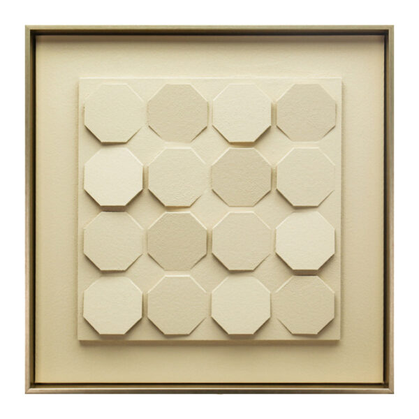ΠΙΝΑΚΑΣ ΣΕ 3D ΚΑΜΒΑ ''ΚΥΚΛΟΙ'' ΜΠΕΖ PS/MDF 60X60ΕΚ.