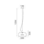 ΚΡΕΜΑΣΤΟ ΦΩΤΙΣΤΙΚΟ ACA HM1733SM ΧΡΥΣΟ ΦΙΜΕ ΓΥΑΛΙ LED 10W 3000K-4000K-6000K IP20 D33XH120CM - Image 2