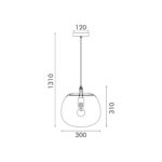 ΚΡΕΜΑΣΤΟ ΦΩΤΙΣΤΙΚΟ ACA HM177613A ΡΟΖ ΧΡΥΣΟ 1XE27X60W IP20 D30XH120CM - Image 3