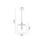 ΚΡΕΜΑΣΤΟ ΦΩΤΙΣΤΙΚΟ ACA HM1776145A ΡΟΖ ΧΡΥΣΟ 1XE27X60W IP20 D45XH120CM - Image 3