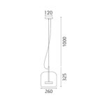 ΚΡΕΜΑΣΤΟ ΦΩΤΙΣΤΙΚΟ ACA HM177SM ΧΡΥΣΟ ΦΙΜΕ ΓΥΑΛΙ LED 10W 3000K-4000K-6000K IP20 D26XH120CM - Image 2