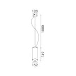 ΚΡΕΜΑΣΤΟ ΦΩΤΙΣΤΙΚΟ ACA HM250481SM ΜΑΥΡΟ ΦΙΜΕ ΓΥΑΛΙ LED 15W 2700K-3000K-4000K IP20 D15XH120CM - Image 2