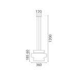 ΚΡΕΜΑΣΤΟ ΦΩΤΙΣΤΙΚΟ ACA HM25130WH ΛΕΥΚΟ 1XE27X60W IP20 D36XH120CM - Image 3