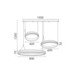 ΚΡΕΜΑΣΤΟ ΦΩΤΙΣΤΙΚΟ ACA HM25142L ΓΑΛΛΙΚΟ ΧΡΥΣΟ LED 90W 2700K-3000K-4000K IP20 L100XW80XH120CM - Image 3
