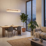 ΚΡΕΜΑΣΤΟ ΦΩΤΙΣΤΙΚΟ ACA HM251441 ΧΡΥΣΟ LED 60W 2700K-3000K-4000K IP20 L110XW36XH120CM - Image 2