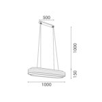 ΚΡΕΜΑΣΤΟ ΦΩΤΙΣΤΙΚΟ ACA HM251441 ΧΡΥΣΟ LED 60W 2700K-3000K-4000K IP20 L110XW36XH120CM - Image 3