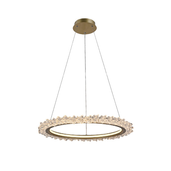 ΚΡΕΜΑΣΤΟ ΦΩΤΙΣΤΙΚΟ ACA HM251784GR ΧΡΥΣΟ LED 60W 2700K-3000K-4000K IP20 D60+D40XH120CM