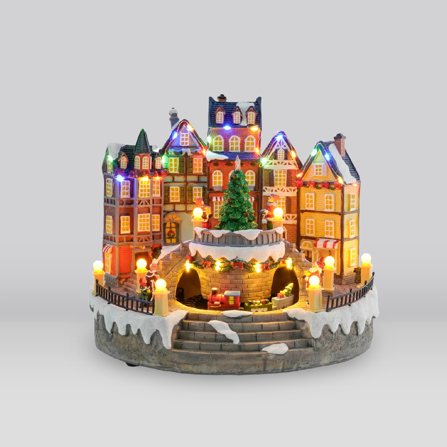 XCVVILLAGE2.jpg LED XMAS ΧΩΡΙΟ ΜΕ ΚΙΝΟΥΜΕΝΟ ΔΕΝΤΡΟ ΤΡΕΝΟ &ΜΟΥΣΙΚΗ RGB 3AA (ΔΕΝ ΠΕΡ) 310*200*275mm - Image 1